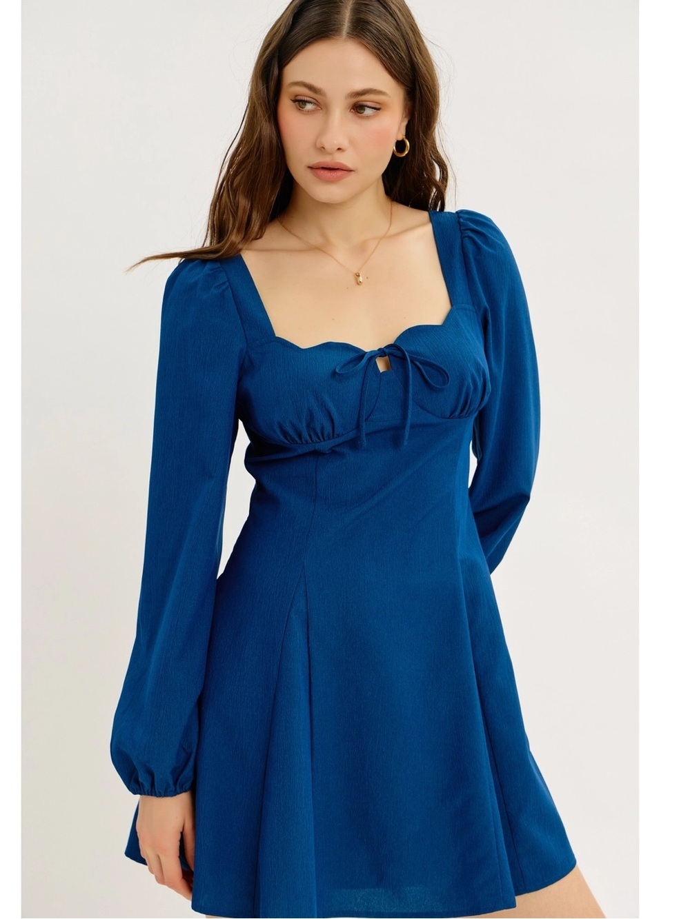 NWT Mini Dress with Heart Bust - Blue